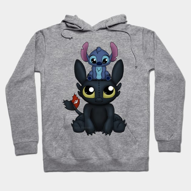 Toothless and stitch new arrivals hoodie